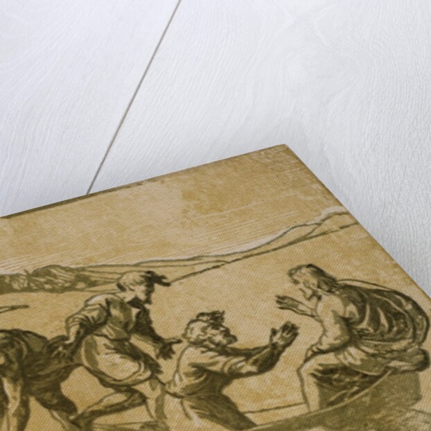 The Miraculous Draught of Fishes after Raphael by Ugo da Carpi