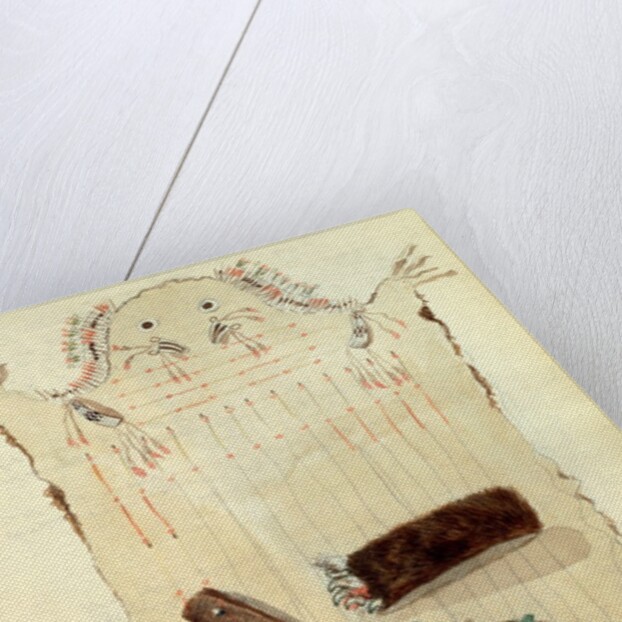 Sketch depicting North American Indian artefacts, Charles Hamilton Smith. England, 19th century by Charles Hamilton Smith