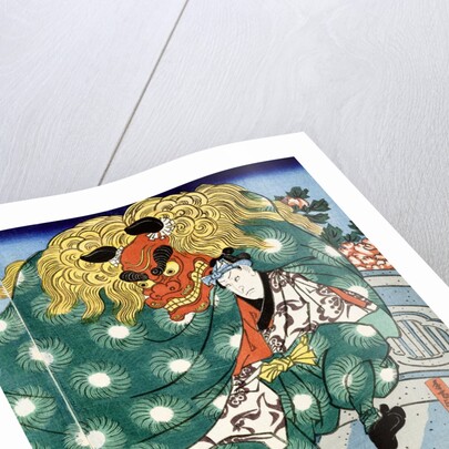 The Shishi-mai Dance by Utagawa Kunisada