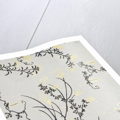 Japanese sliding door paper by Unknown