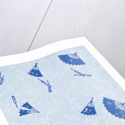 Japanese sliding door paper by Unknown
