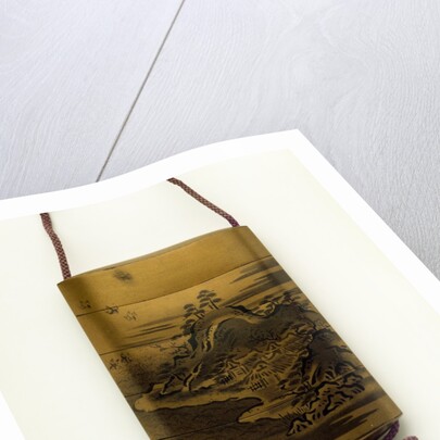 Inro depicting Mountain Scene by Unknown