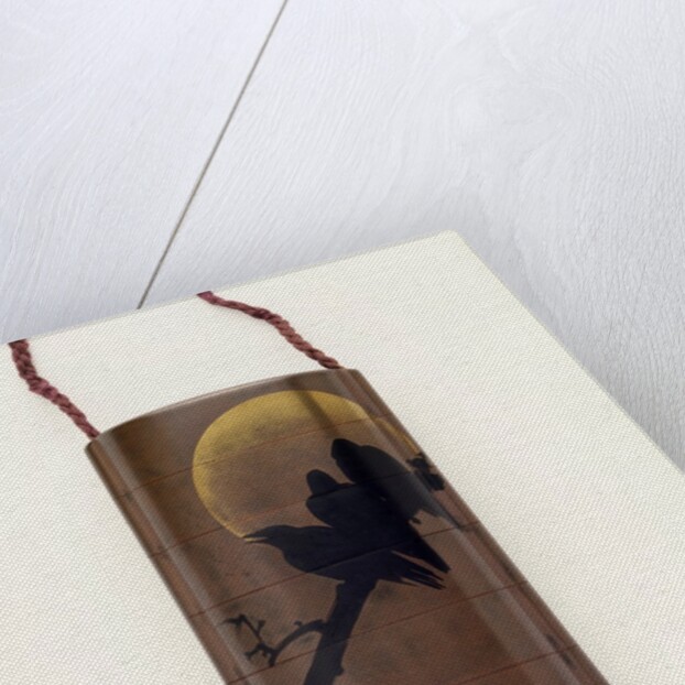 Inro depicting Crows Under Full Moon by Unknown