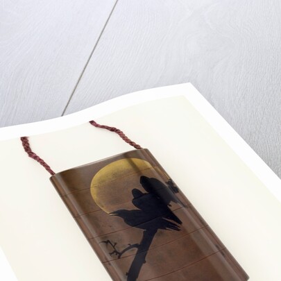 Inro depicting Crows Under Full Moon by Unknown