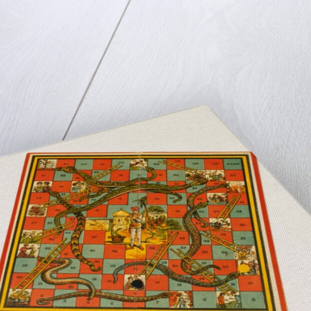 Snakes and Ladders Board Game. England, early 20th century by Unknown