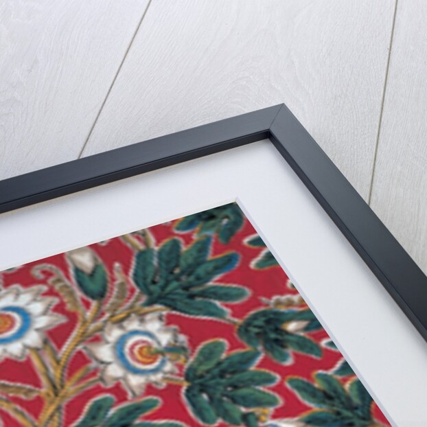 Textile sample with passion flowers by Richard Ovey
