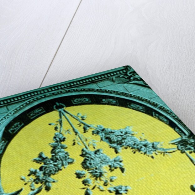 Pillar and Arch style floral archway depicted on wallpaper by Unknown