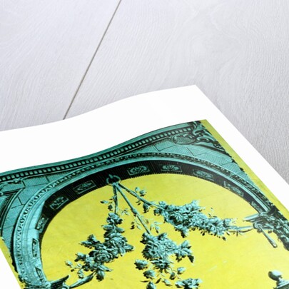 Pillar and Arch style floral archway depicted on wallpaper by Unknown