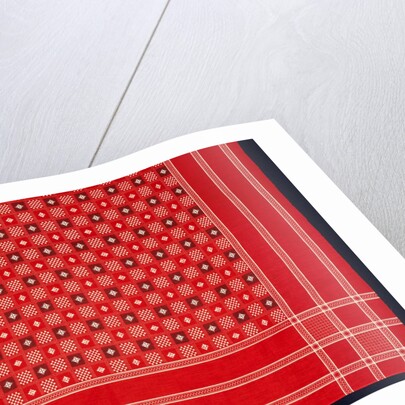 Ikat Handkerchief, one of a pair, detail by Unknown