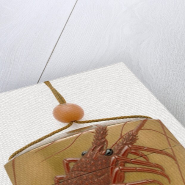 Inro depicting a crayfish by Tachibana Gyokuzan
