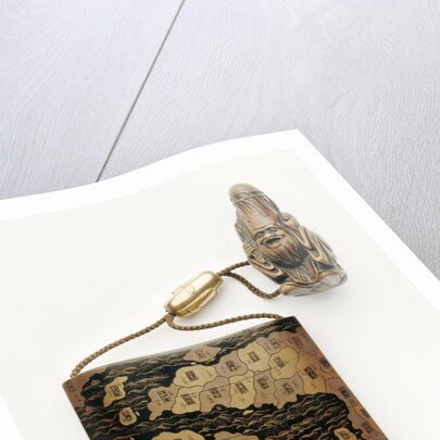 Inro depicting the map of Japan by Inaba