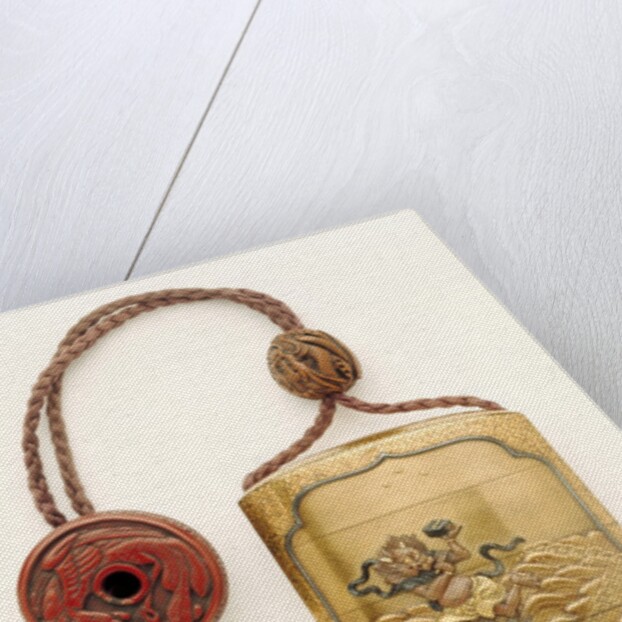Inro depicting the Chinese God of Literature by Unknown