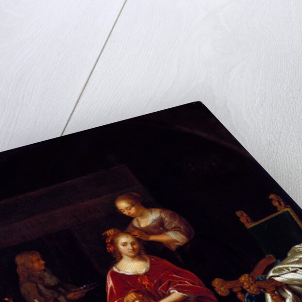 A Lady at her toilet by Caspar Netscher