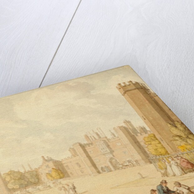 A View of Hampton Court Palace by Thomas Rowlandson