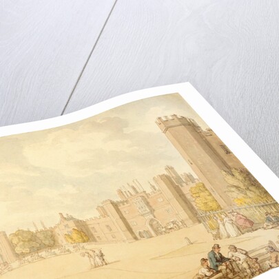 A View of Hampton Court Palace by Thomas Rowlandson