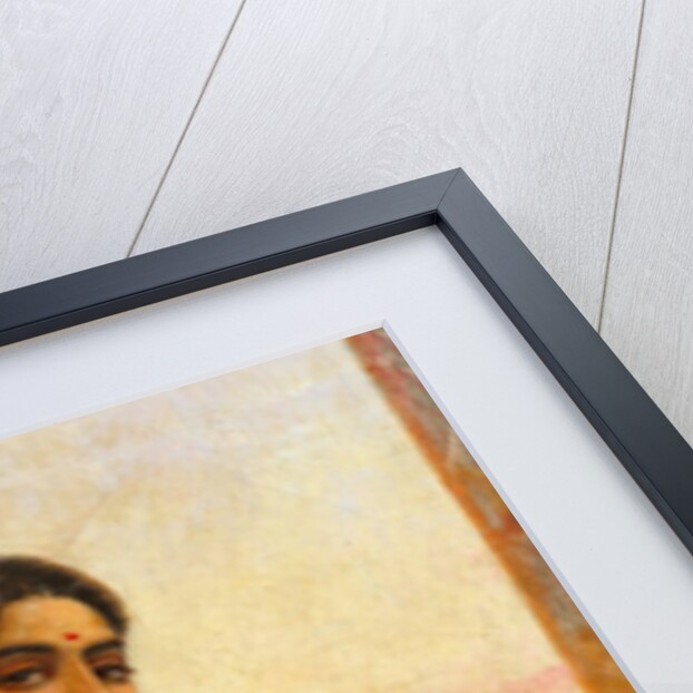 A Lady Holding a Fan by Varma Ravi