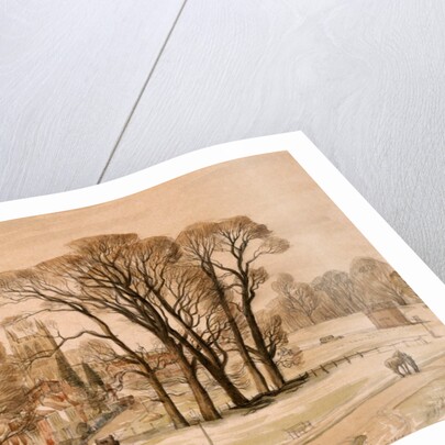 Long Melford Green on a Frosty Morning, Suffolk by Stanley Roy Badmin