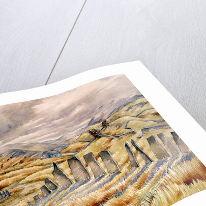 Slate Fences, Abergynolwyn, Merionethshire by Mildred Eldridge