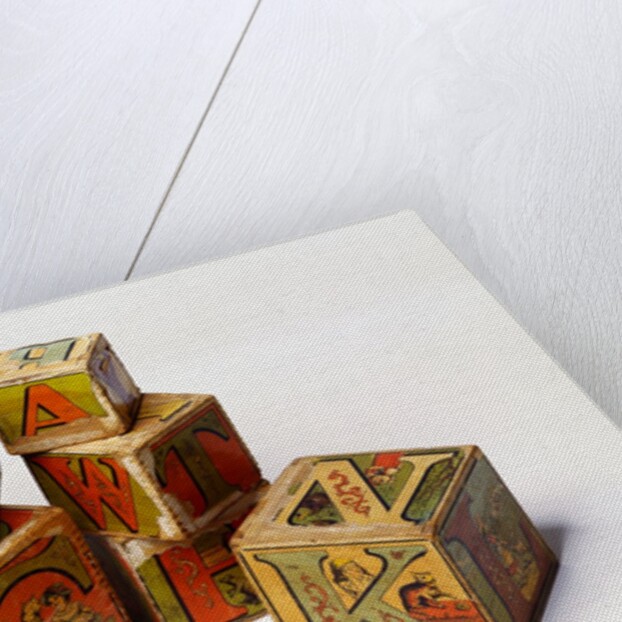 Alphabet nesting boxes by J A Crandall