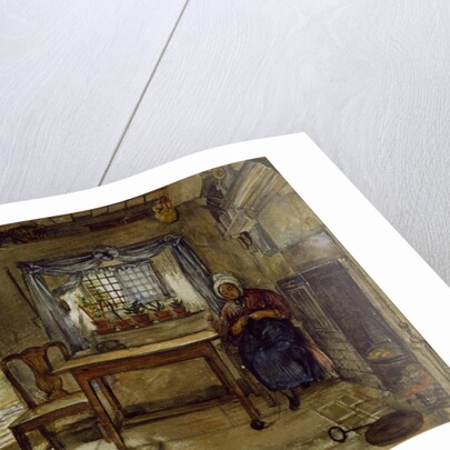 Woman in a cottage in Rievaulx by Charles West Cope