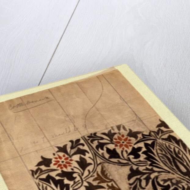 Design for cotton damask by William Morris