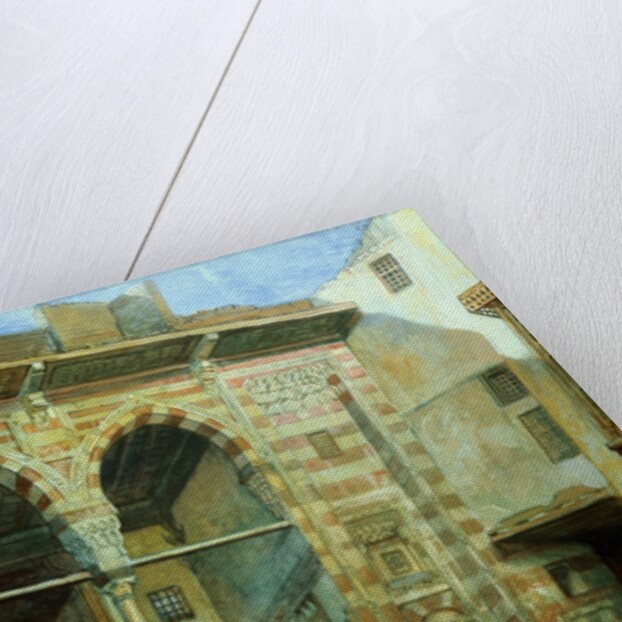 A courtyard in the house of Sheik Sadat by Frank Dillon