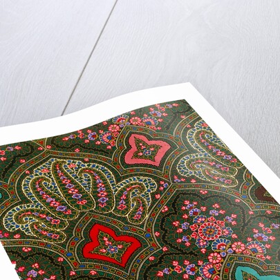 Design for printed shawl fabric by George Charles Haité