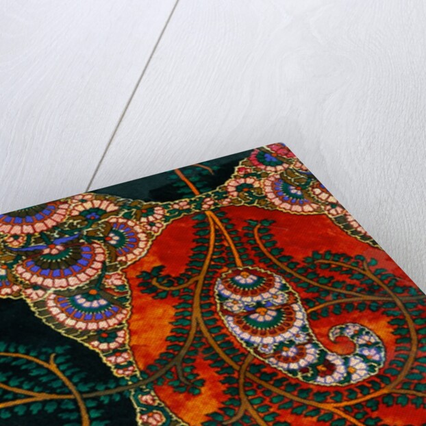 Design for printed shawl fabric by George Charles Haité