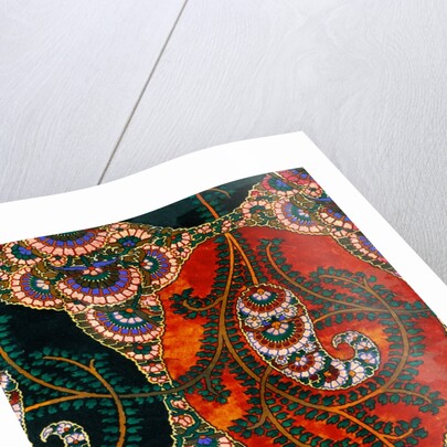 Design for printed shawl fabric by George Charles Haité