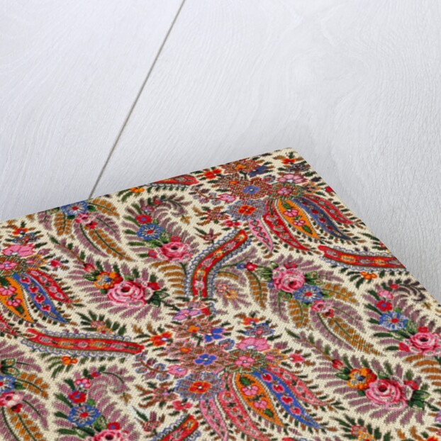 Design for printed shawl fabric by George Charles Haité