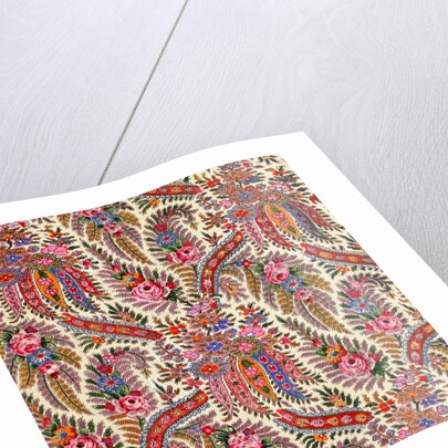 Design for printed shawl fabric by George Charles Haité