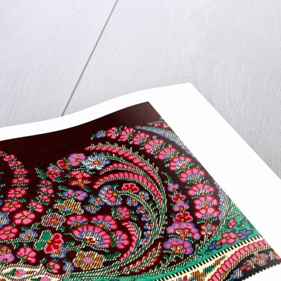 Design for printed shawl fabric by George Charles Haité