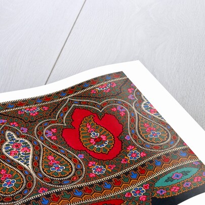 Design for printed shawl fabric by George Charles Haité