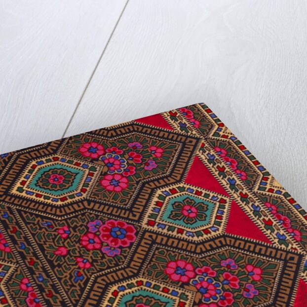 Design for printed shawl fabric by George Charles Haité