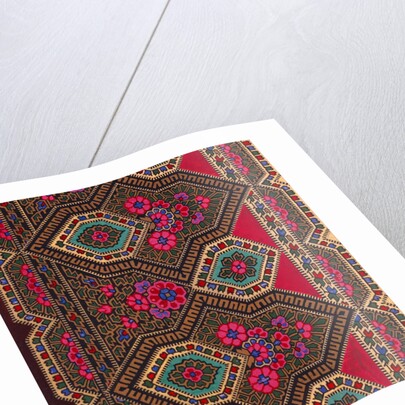 Design for printed shawl fabric by George Charles Haité