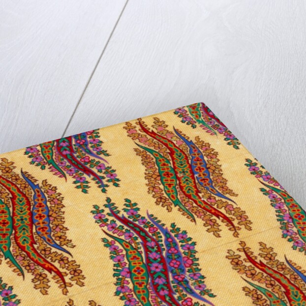 Design for printed shawl fabric by George Charles Haité