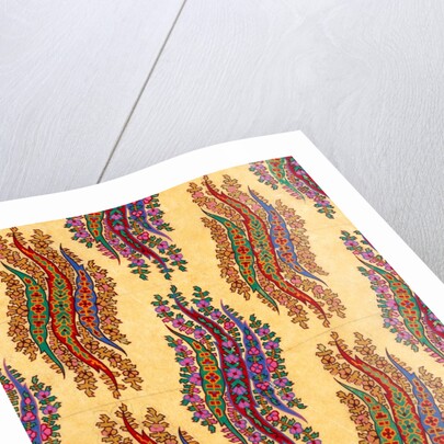 Design for printed shawl fabric by George Charles Haité