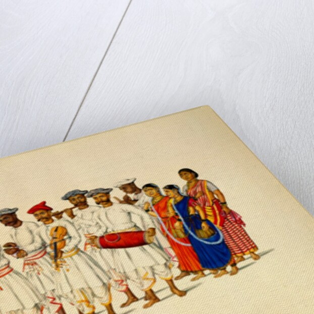 A group of dancers & musicians by Unknown