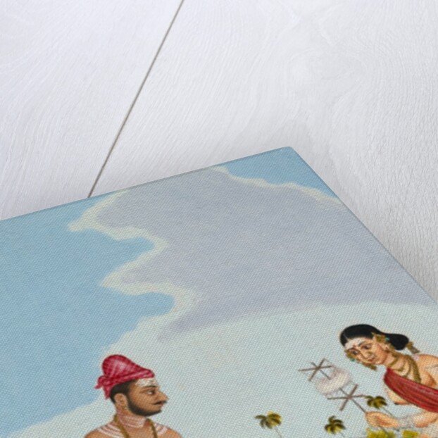 A weaver and his wife, Delhi Company School by Delhi Company School