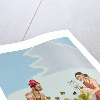 A weaver and his wife, Delhi Company School by Delhi Company School