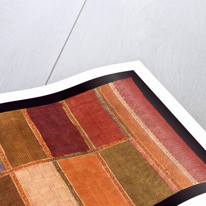 Cloth with design of multi-colour rectangles by Unknown