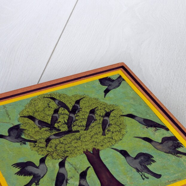 A Tree with Crows Perched in its Branches, with Others Flying Around It. Rajasthan, India, c.1850 by Unknown