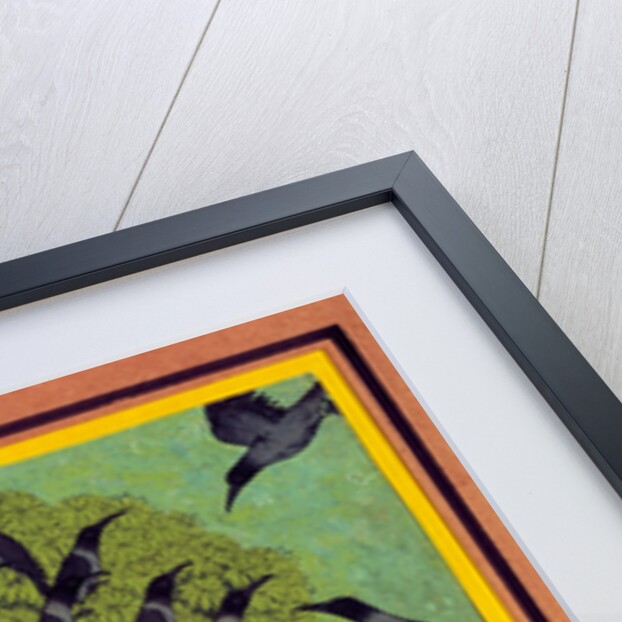 A Tree with Crows Perched in its Branches, with Others Flying Around It. Rajasthan, India, c.1850 by Unknown