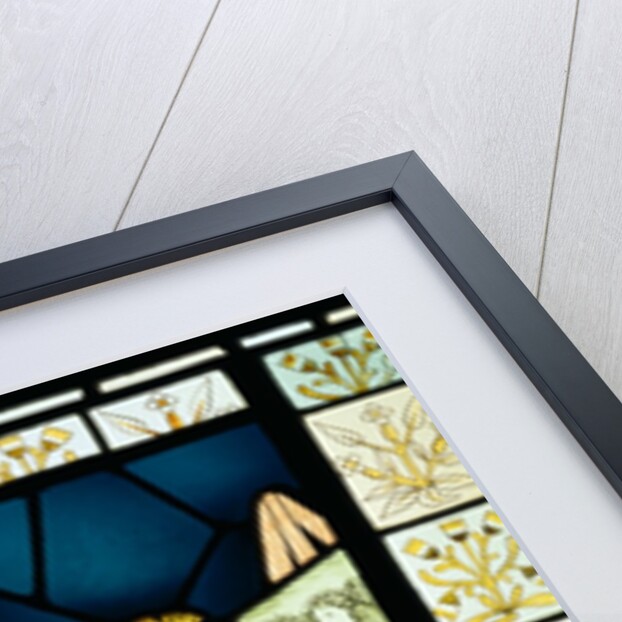 Stained glass panel depicting a scene from King Rene's honeymoon by Edward Coley Burne Jones