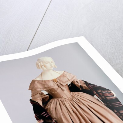 Dress and scarf. England, 1842 by Unknown