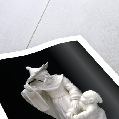 A Chinese man scolding a boy by Agostino Carlini