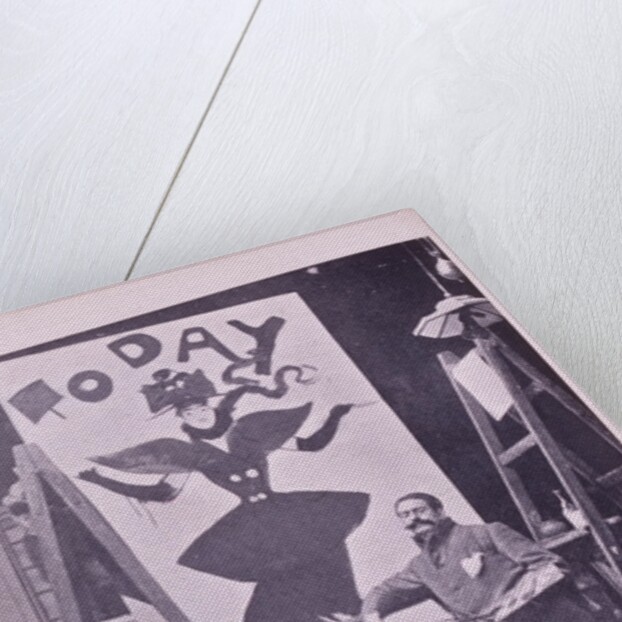 Dudley Hardy painting his design for Today Magazine by Anonymous