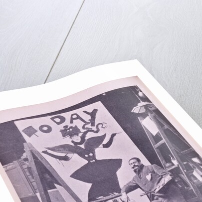 Dudley Hardy painting his design for Today Magazine by Anonymous