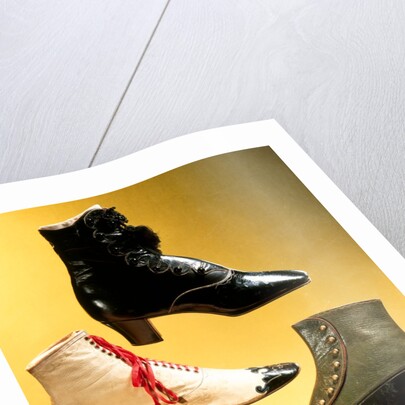 Woman's and Man's boots. Europe, 19th century by Unknown