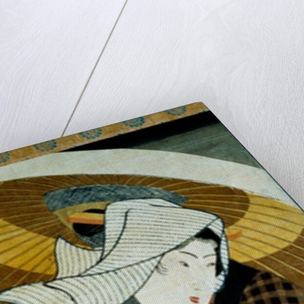 A Beauty and a Snowman by Utagawa Kuniyoshi